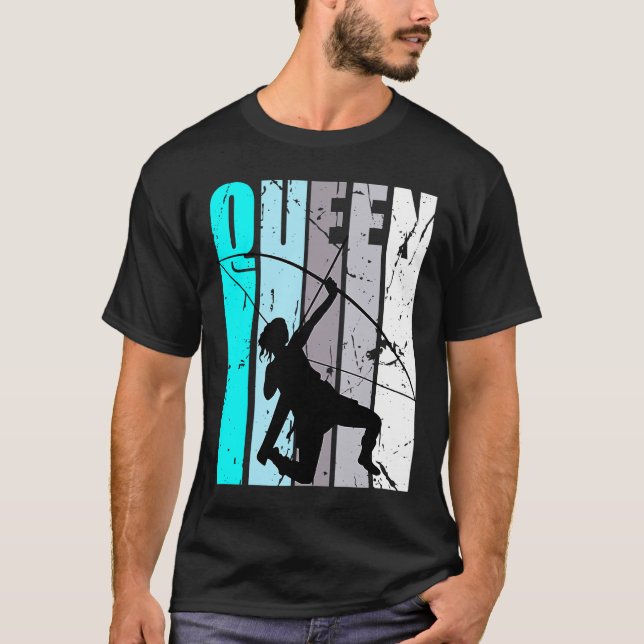 Retro Queen Archery Champion Birthday Grandaughter T-Shirt (Front)
