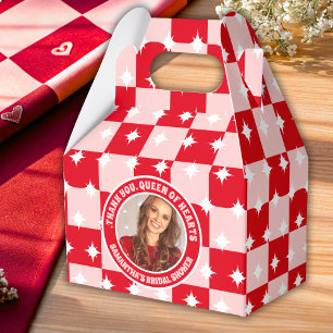 Retro Queen Of Hearts Bridal Shower Photo Favor Box
