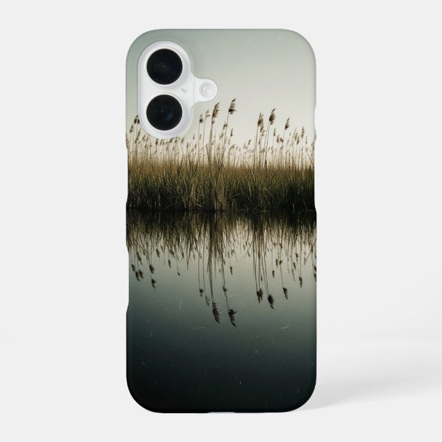 Retro Quiet Marsh iPhone 16 Case (Back)