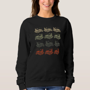 Retro Quilting Quilter Fabric Quilting Sweatshirt