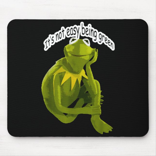 Retro Quote Its Not Easy Being Green Funny Frog An Mouse Pad (Front)