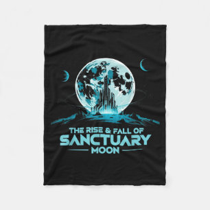 Retro Quote The Rise And Fall Of Sanctuary Moon Cl Fleece Blanket
