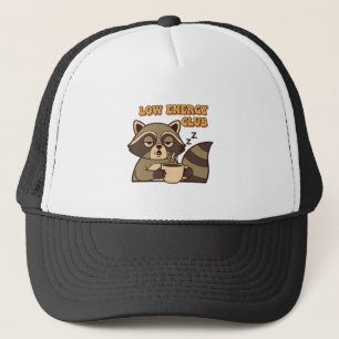 Retro Raccoon Low Energy Trucker Hat