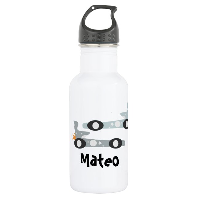 Retro Racing Cars Kids 532 Ml Water Bottle (Front)