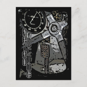 Retro Racing Oldtimer Details Graphic Design Postcard