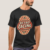 Retro Racing Oval Logo – Vintage Motorsport Garage