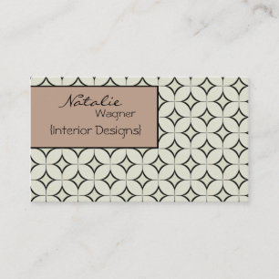 Retro Radiance Business Card, Latte Card