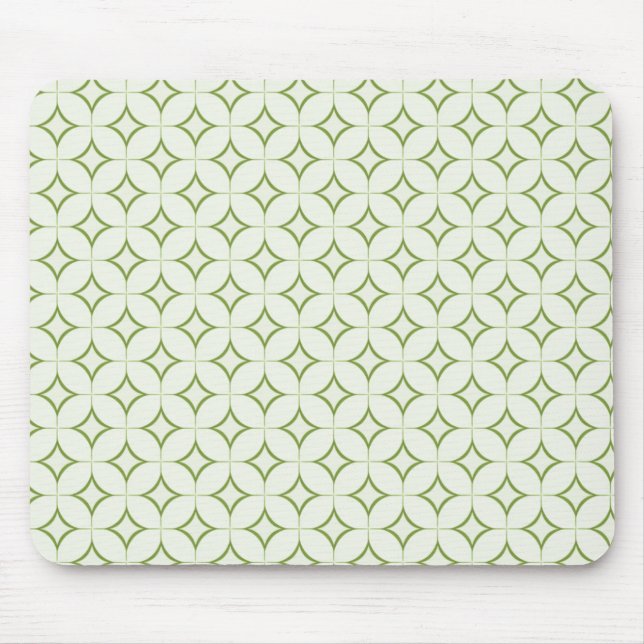 Retro Radiance Mousepad, Olive Green Mouse Pad (Front)
