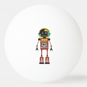 Retro Radio Robot Ping Pong Ball