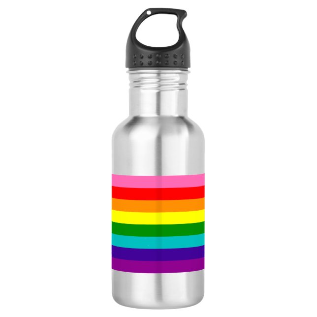 Retro Rainbow 8 Pride 532 Ml Water Bottle (Front)