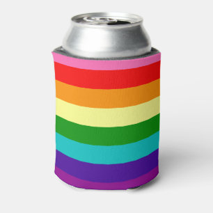 Retro Rainbow 8 Pride Can Cooler