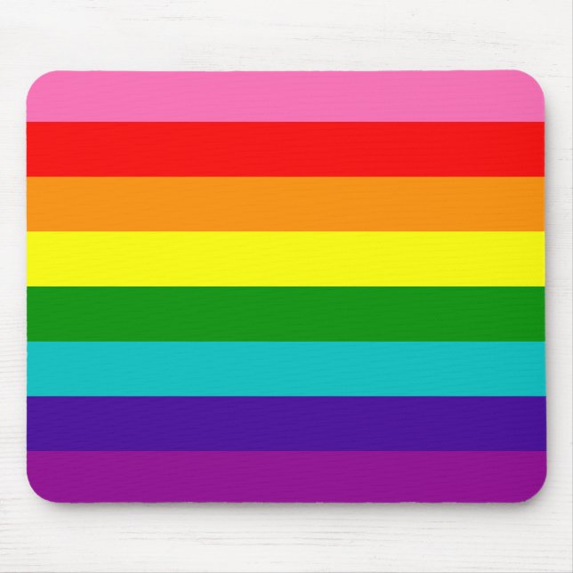 Retro Rainbow 8 Pride Mouse Pad (Front)