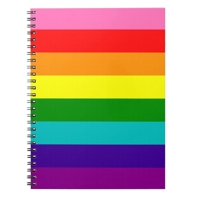 Retro Rainbow 8 Pride Notebook (Front)