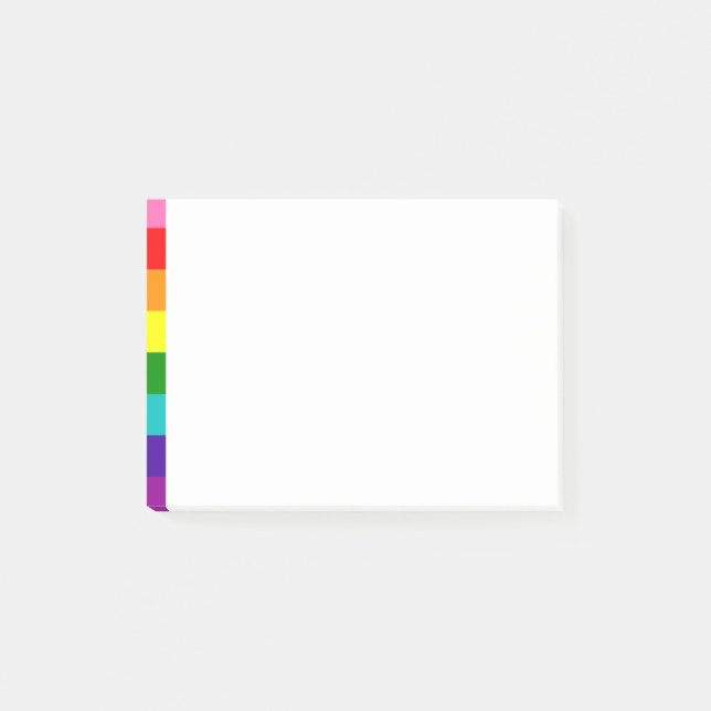 Retro Rainbow 8 Pride Post-it Notes (Front)