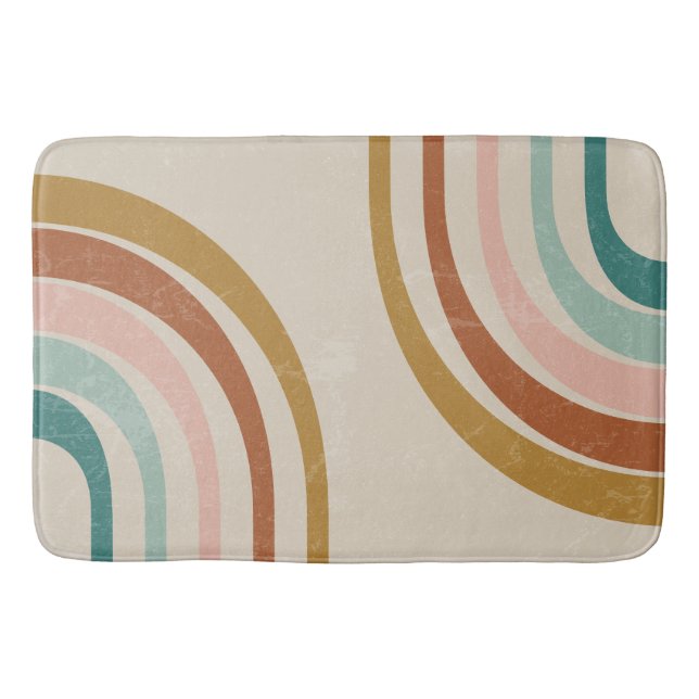 Retro Rainbow Bath Mat (Front)