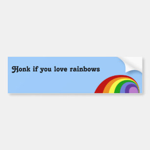 Retro Rainbow Bumper Sticker