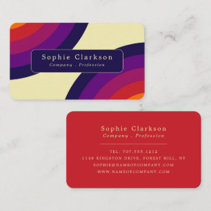 Retro Rainbow Business Card