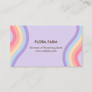 Retro Rainbow Business Card