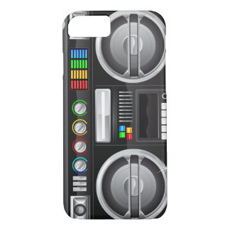 retro rainbow buttons boombox ghetto master Case-Mate iPhone case