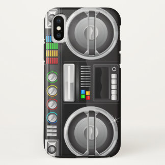retro rainbow buttons boombox ghetto master Case-Mate iPhone case