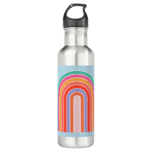 Retro Rainbow Colorful Blue 710 Ml Water Bottle