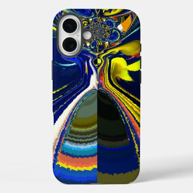 Retro Rainbow colours latest infinity deep blue Case-Mate iPhone Case (Back)