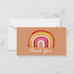 Retro Rainbow cute watercolor Card