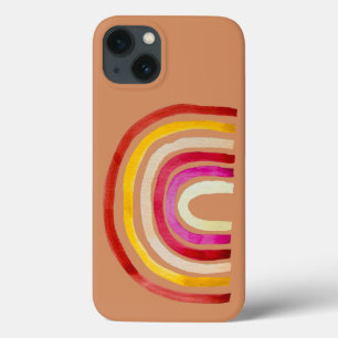 Retro Rainbow cute watercolor iPhone 13 Case