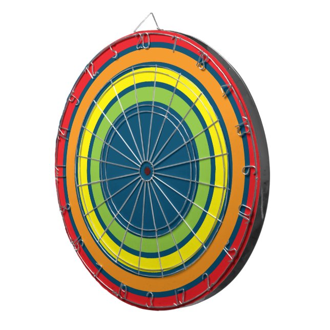 retro rainbow dart board (Front Right)