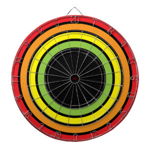 retro rainbow dartboard