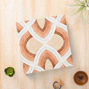 Retro Rainbow Design In Pastel Rust and Desert Binder