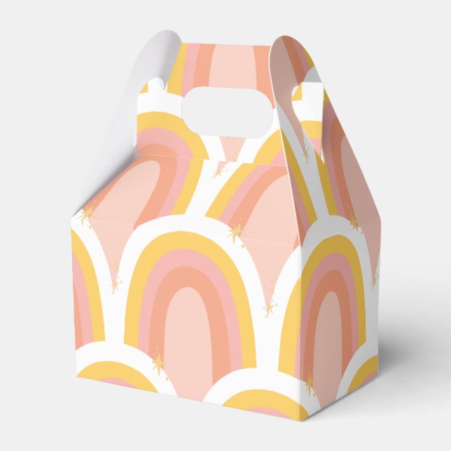 Retro Rainbow Favor Box (Front Side)
