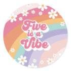 Retro Rainbow Five is a Vibe 5th Birthday