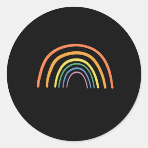 Retro Rainbow God Keeps His Promises Christian Rel Classic Round Sticker