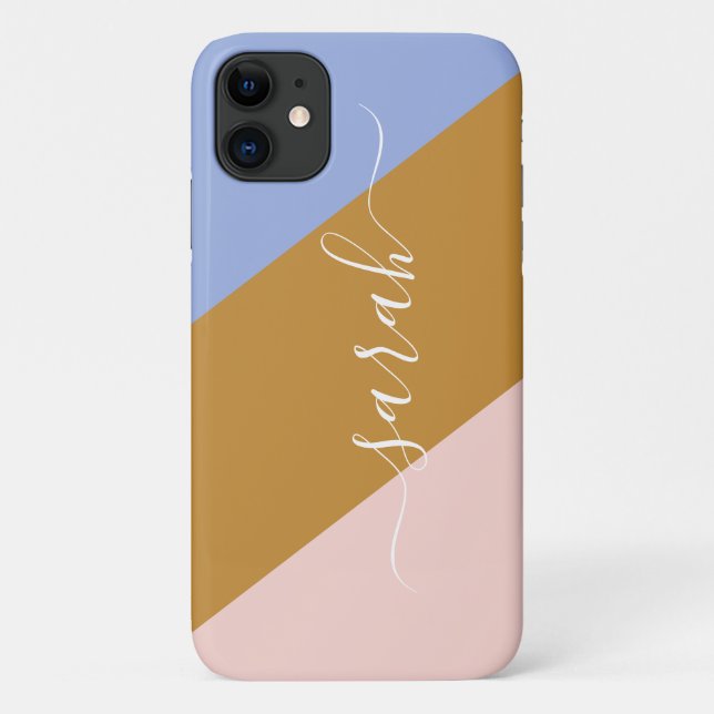 Retro Rainbow Graphic Personalized Name  Case-Mate iPhone Case (Back)