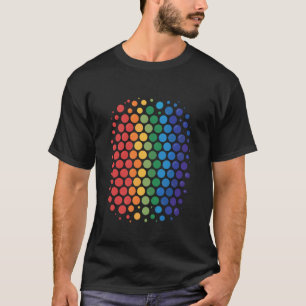 Retro Rainbow Halftone Dot Grid T-Shirt