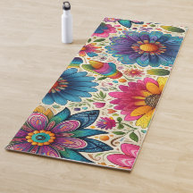 Retro Rainbow Hippie Floral