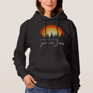 Retro Rainbow In The Morning When I Rise Give Me J Hoodie