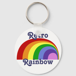 Retro Rainbow Keychain
