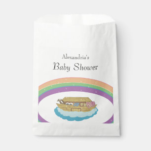 Retro Rainbow Noah's Ark Baby Shower Favour Bag
