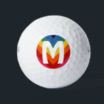 Retro Rainbow Personalized Monogram Colourful Golf Balls<br><div class="desc">Customize the font style and colour</div>