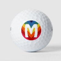 Retro Rainbow Personalized Monogram Colourful