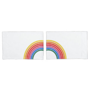 Retro Rainbow Pillow Case