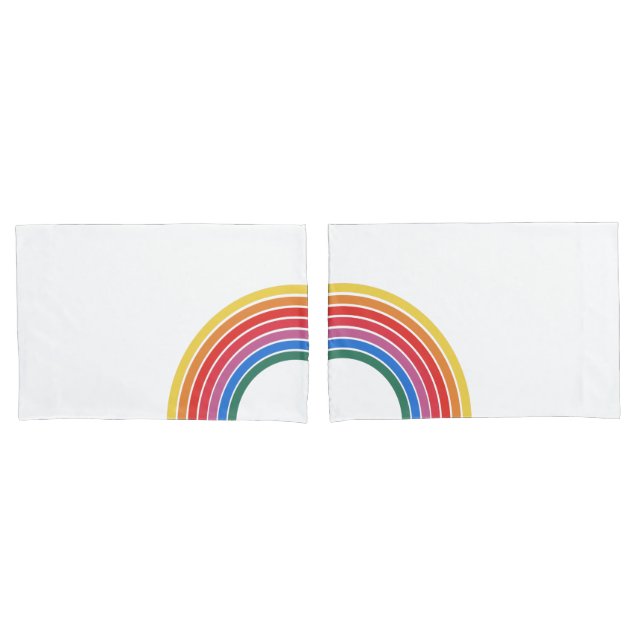 Retro Rainbow Pillow Case (Front-Set)