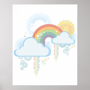 Retro Rainbow Poster 16" by 20"
