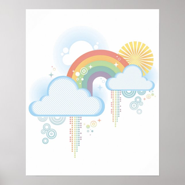 Retro Rainbow Poster 16" by 20" (Front)