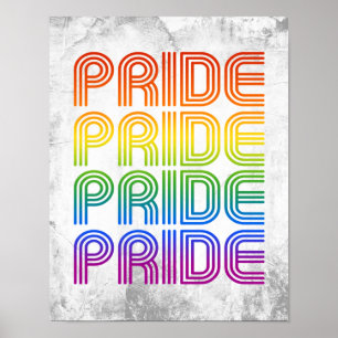 Retro Rainbow Pride Poster