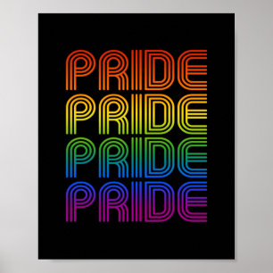 Retro Rainbow Pride Poster