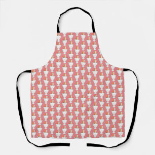 Retro Rainbow Sherbet Ice Cream Dessert Coral Apron