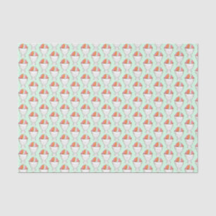 Retro Rainbow Sherbet Ice Cream Dessert Green Tissue Paper